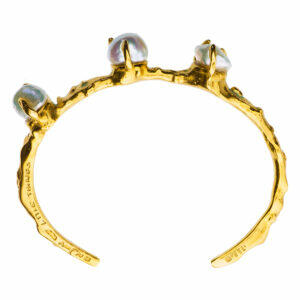 unique handmade striff bracelet with pearls