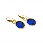 earrings with royal blue crystal