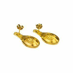 handmade stud earrings with royal green crystal