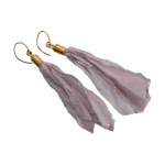 Earrings are made of natural silk