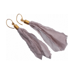 Earrings are made of natural silk