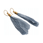 Earrings are made of natural silk