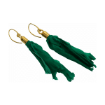 Earrings are made of natural silk