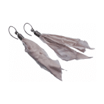 Earrings are made of natural silk