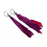 Earrings are made of natural silk
