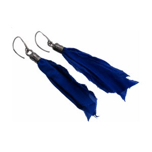 Earrings are made of natural silk