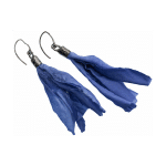 Earrings are made of natural silk