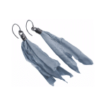 Earrings are made of natural silk