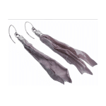 Earrings are made of natural silk