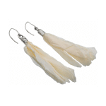 Earrings are made of natural silk