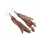 Earrings are made of natural silk