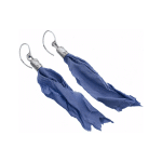 Earrings are made of natural silk
