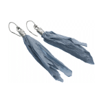 Earrings are made of natural silk