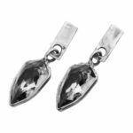 Handmade silver earrings with crystals