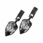 Handmade silver earrings with crystals