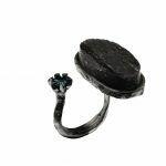 handmade silver ring with natural stone