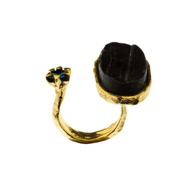 handmade ring with natural stone