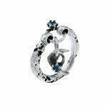 handmade silver ring with moon