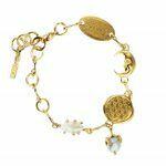 silver bracelet with quartz