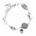 sterling silver bracelet with quartz