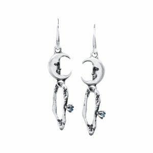 silver unique earrings