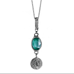 handmade necklace with ancient Egyptian coin
