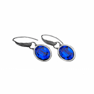 earrings with royal blue crystal