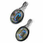 Artistic earrings with crystal