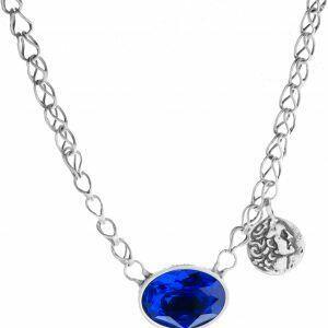 big necklace with blue crystals