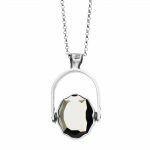 double sided handmade necklace with crystals