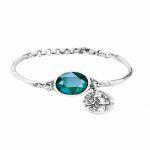 bracelet with royal green crystal