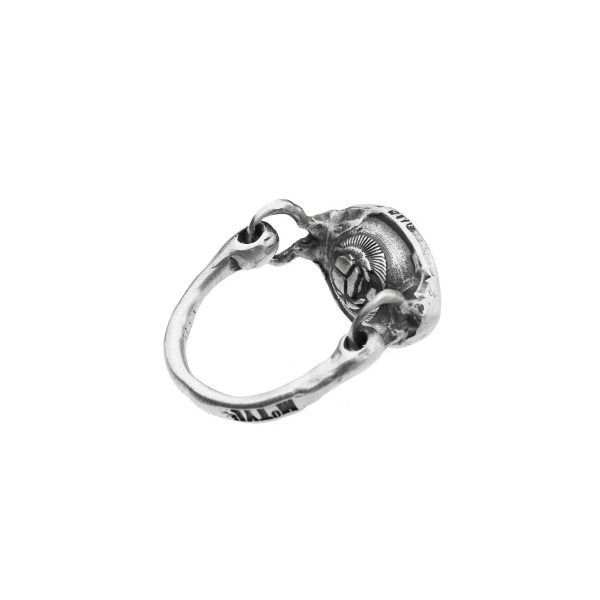 royal green handmade silver ring