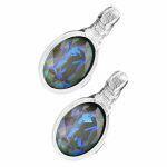 Artistic earrings with crystal