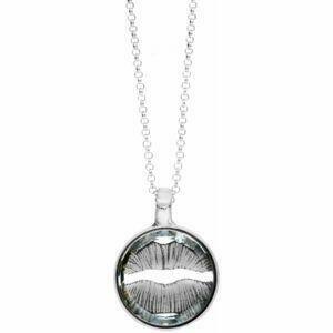Handmade silver necklace with crystal