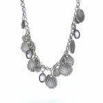 handmade silver necklace with rose quartz