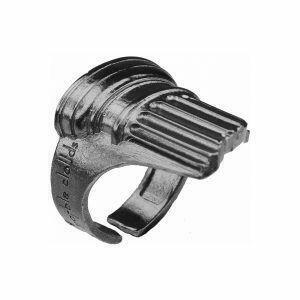 Artistic silver male signet ring