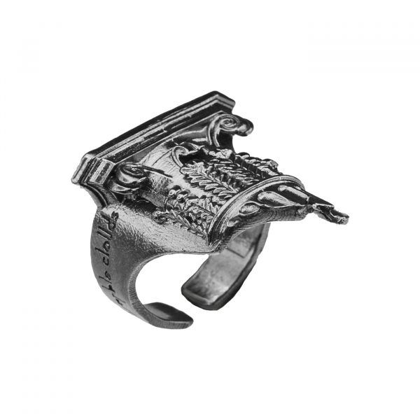 Silver male signet ring