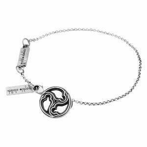 Artistic silver bracelet