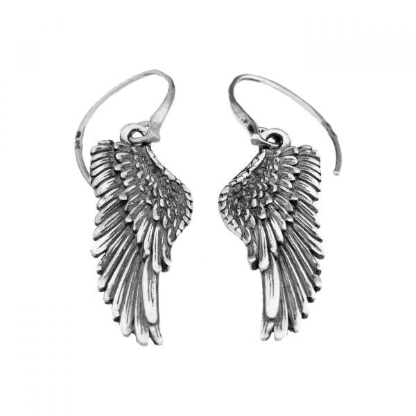 Artistic silver earrings