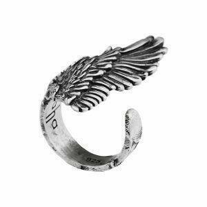 Artistic silver ring
