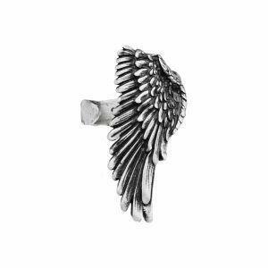Artistic silver ring