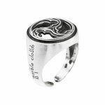 Handmade silver unisex signet ring