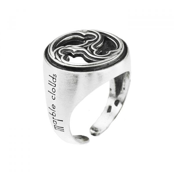 Handmade silver unisex signet ring