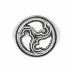 Handmade silver unisex signet ring