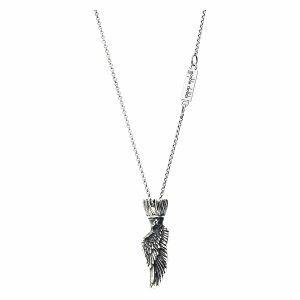Artistic silver necklace