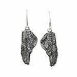 Artistic handmade earrings with marble stone