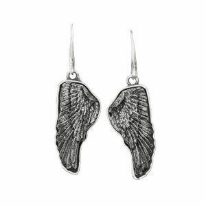 Artistic handmade earrings with marble stone