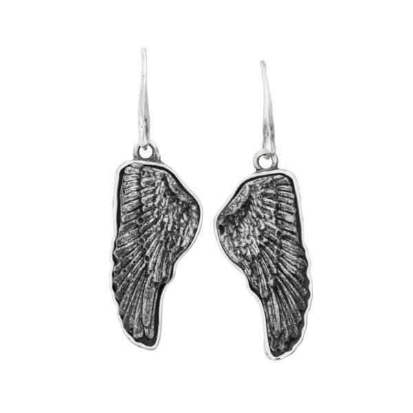 Artistic handmade earrings with marble stone