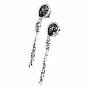 Artistic silver earrings