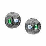 silver earrings form the magma collection